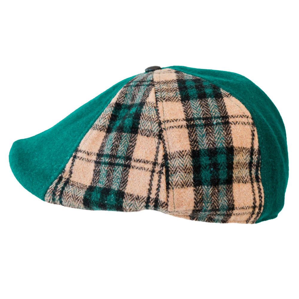 Boston Scally The Craic Pin Plaid Newsboy Cap M/L Preppy Gatsby Wool Blend Hat - Picture 9 of 16